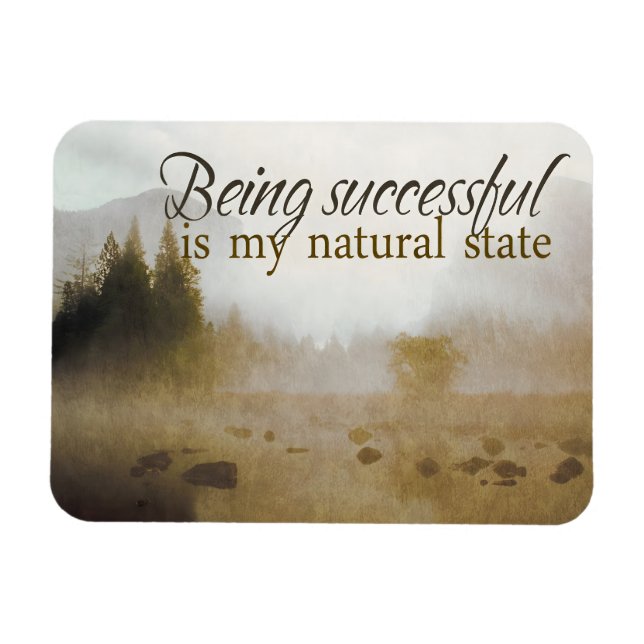 Magnet Flexible "Être couronné de succès" Motivation Affirmation F (Horizontal)