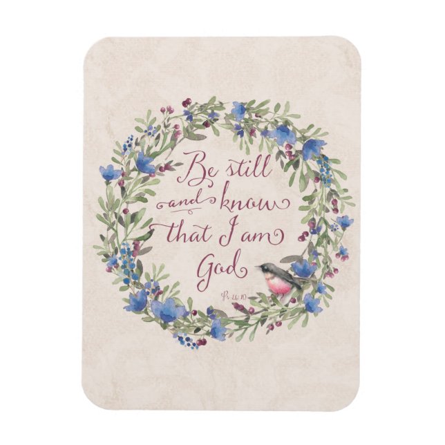 Magnet Flexible Être encore et savoir - Psaume 46:10 (Vertical)