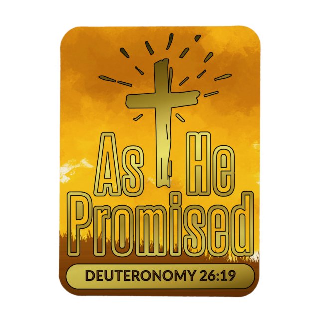 Magnet Flexible Étude de la Bible Comme Il Promettait Deutéronome  (Vertical)