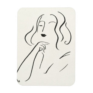 Magnet Flexible Étude simple - croquis d'une femme