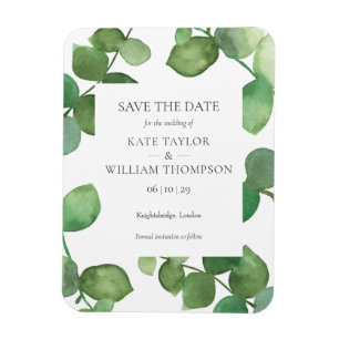 Magnet Flexible Eucalyptus Verdure Enregistrer la Date