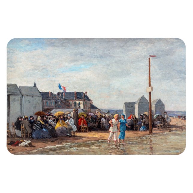 Magnet Flexible Eugene Boudin - L'heure du bain à Trouville (Horizontal)