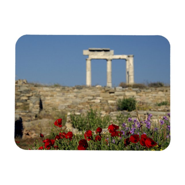 Magnet Flexible Europe, Grèce, Cyclades, Delos. Ruines de colonne. (Horizontal)