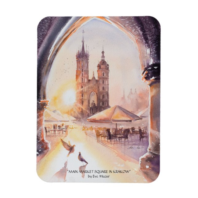 Magnet Flexible EVE Peint Cracovie Vieille Ville (Vertical)