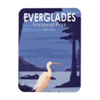 Everglades Parc National Night Egret Vintage