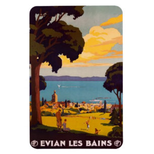 Magnet Flexible Évian-les-Bains vintage, Rhône Alpes, France -