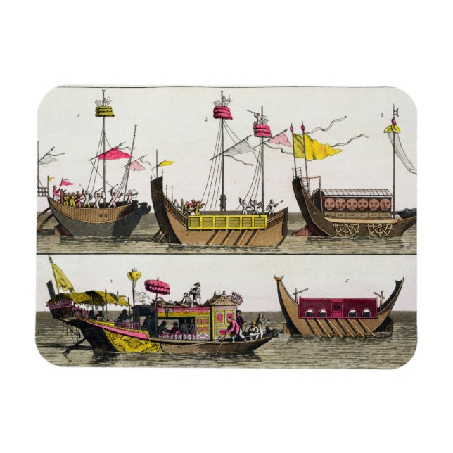 Magnet Flexible Examples of Chinese ships, illustration from 'Le C (Horizontal)