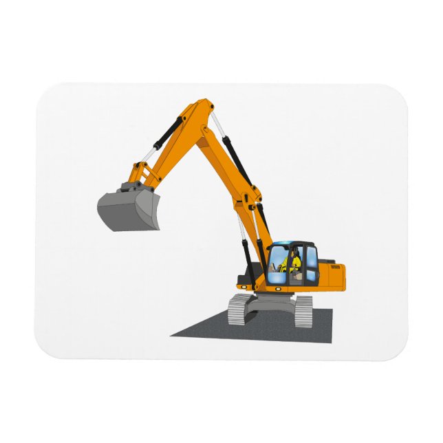 Magnet Flexible Excavateur à chaîne orange (Horizontal)