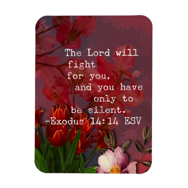 Magnet Flexible Exode 14:14 Verset de la Bible  (Vertical)