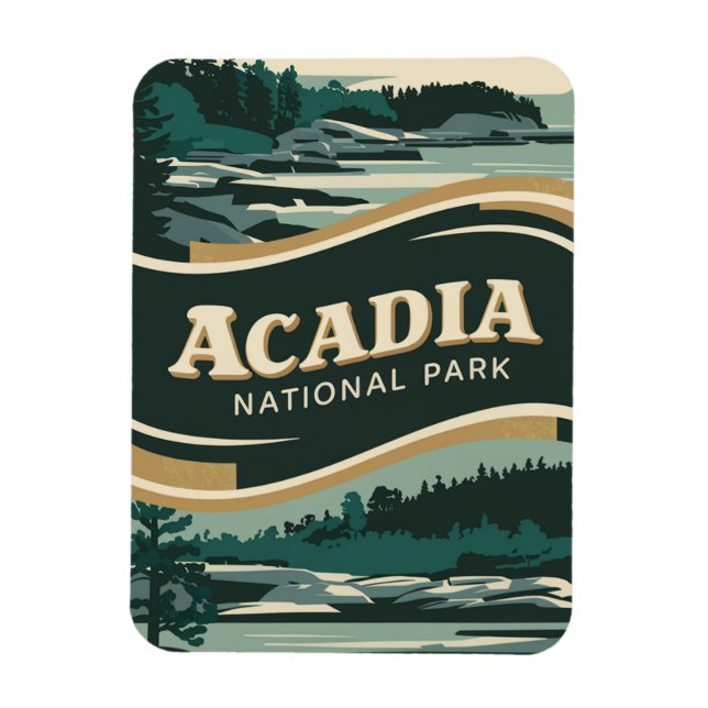 Magnet Flexible Exploration Parc national Acadia Maine (Vertical)