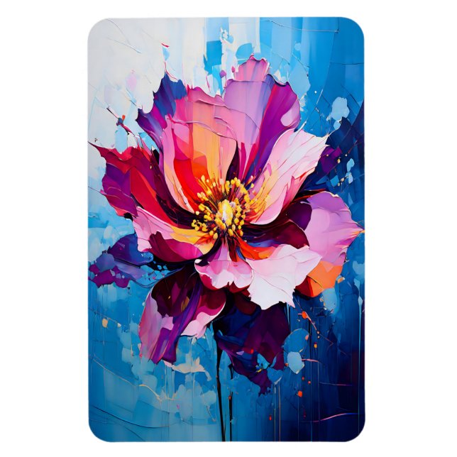 Magnet Flexible Explosion florale éclatante Art floral Abstrait (Vertical)