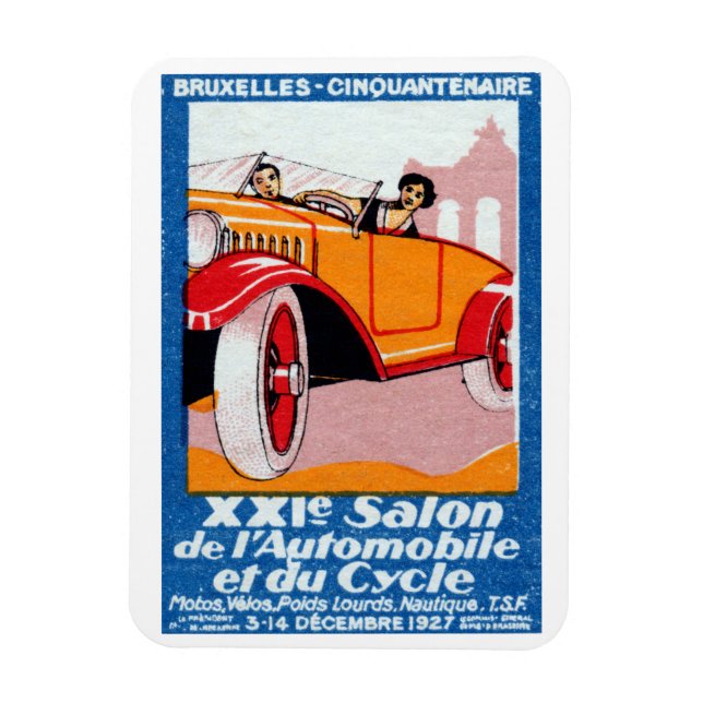 Magnet Flexible Exposition automobile de Bruxelles 1927 (Vertical)