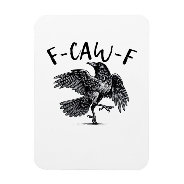 Magnet Flexible F Caw F Crow Retro Classic Style (Vertical)