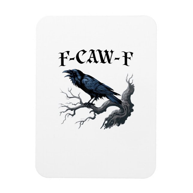 Magnet Flexible F-Caw-F Oiseau Drôle Corbeau (Vertical)