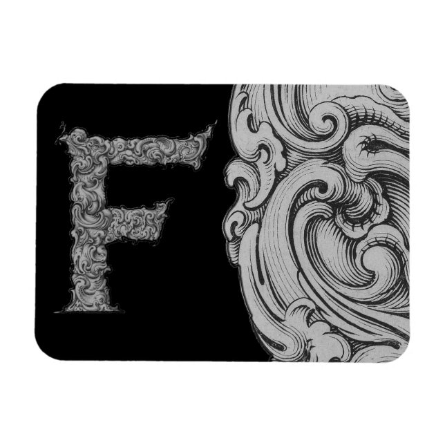 Magnet Flexible F- L'Alphabet Falck (Argent) (Horizontal)