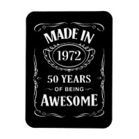 Fabriqué en 1972 50 ans d'être génial anniversaire