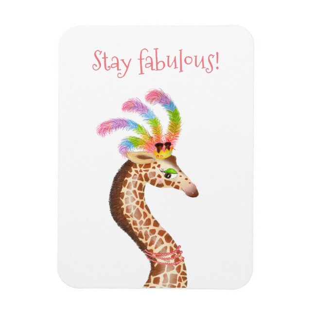 Magnet Flexible Fabuleux aimant de girafe arc-en-ciel (Vertical)