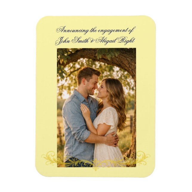 Magnet Flexible Faire Annonce de Mariage Élégante (Vertical)
