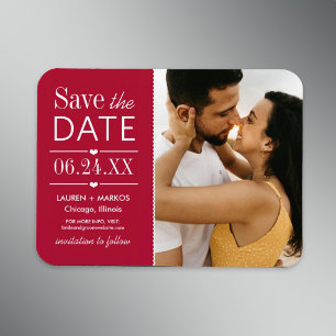 Magnet Flexible Faire-part de date de mariage en panneau partagé r