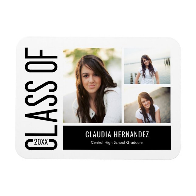 Magnet Flexible Faire-part de graduation de couleur modifiable Coo (Horizontal)