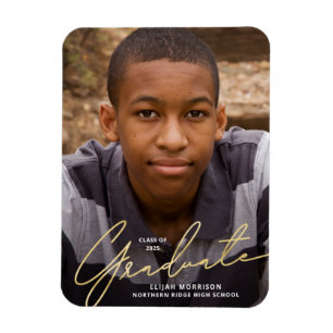 Magnet Flexible Faire-part de graduation de la photo de superposit