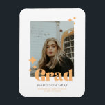 Magnet Flexible Faire-part de graduation moderne Open house invita<br><div class="desc">Moderne Faire-part de graduation Open house invitation Clementine</div>