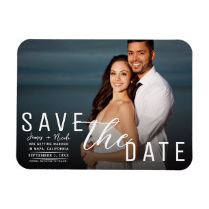 Magnet Flexible Faire part de mariage à jour avec photo en surimpr
