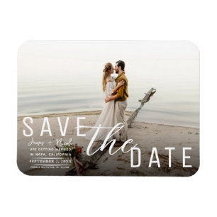Magnet Flexible Faire part de mariage à jour avec photo en surimpr