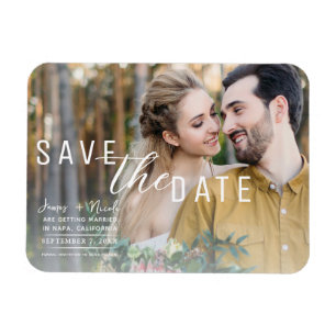 Magnet Flexible Faire-part de mariage à sauvegarder avec superposi