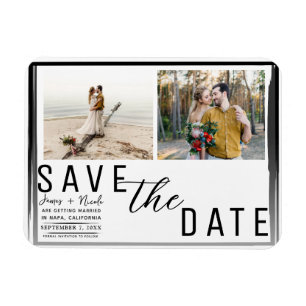 Magnet Flexible Faire part de mariage avec superposition de bordur