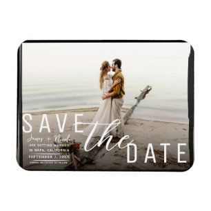 Magnet Flexible Faire part de mariage avec superposition de bordur