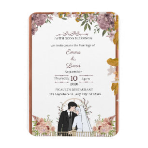 Magnet Flexible Faire-part de mariage minimaliste moderne - Emma &