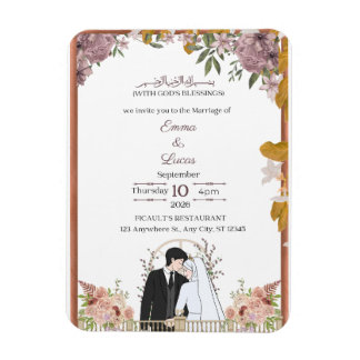 Magnet Flexible Faire-part de mariage minimaliste moderne - Emma &