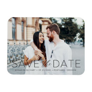 Magnet Flexible Faire part de mariage moderne avec superposition n