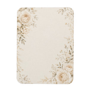 Magnet Flexible Faire-part de mariage neutre avec des florales raf