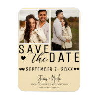 Faire part de mariage photo 2 Custard Warm moderne