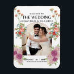 Magnet Flexible Faire-part de mariage photo monogramme<br><div class="desc">Faire-part de mariage photo monogramme personnalisé pour votre mariage.</div>