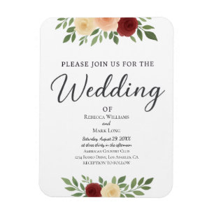 Magnet Flexible Faire-part de mariage photo simple superposé