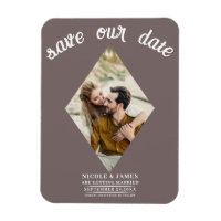 Faire part de mariage photo Taupe Champêtre