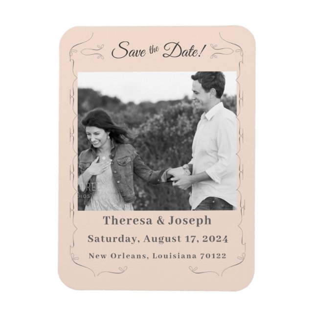 Magnet Flexible Faire-part de mariage purement catholique (Vertical)