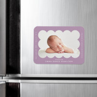 Faire-part de naissance avec cadre arrondi moderne