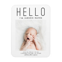 Faire-part de naissance HELLO simple et audacieuse