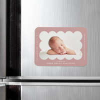 Faire-part de naissance moderne à coquilles en Ros