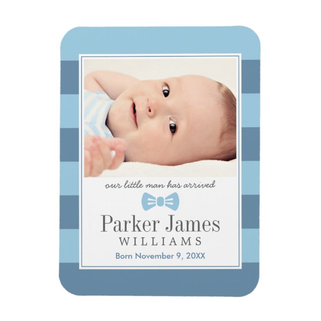 Magnet Flexible Faire-part de naissance photo de notre petit homme (Vertical)