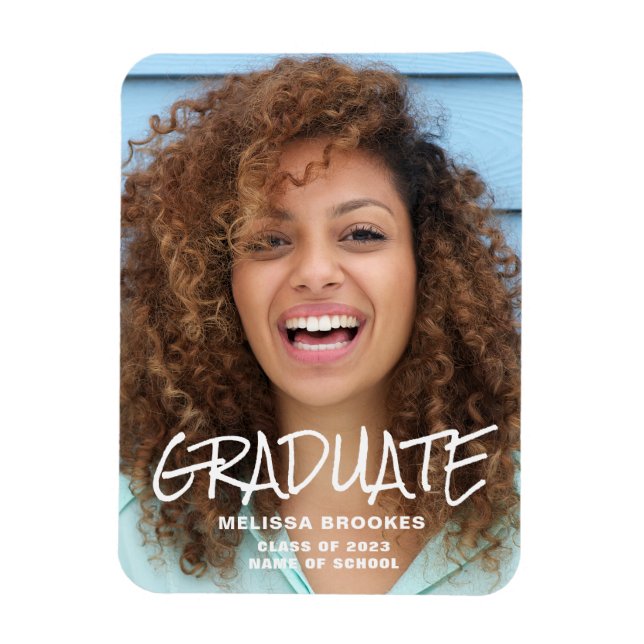Magnet Flexible Faire-part d'obtention d'une licence photo (Vertical)