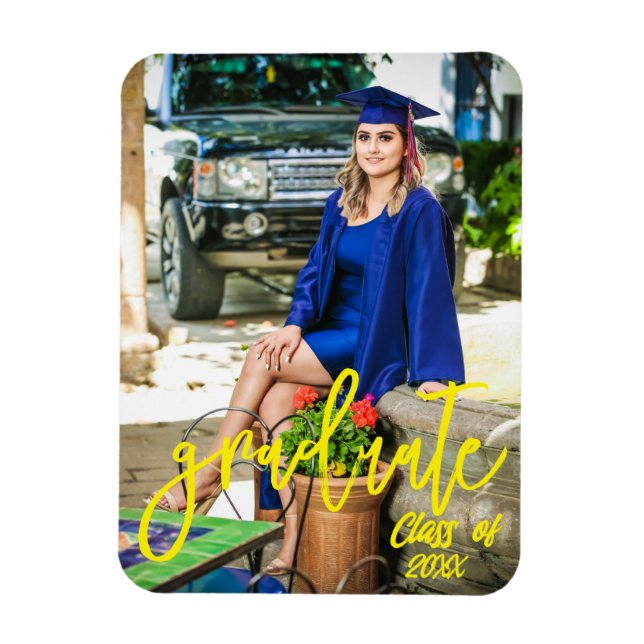 Magnet Flexible Faire-part personnalisée de graduation photo (Vertical)
