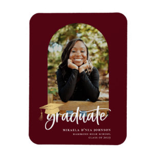 Magnet Flexible Faire-part photo Jouer Script Graduation