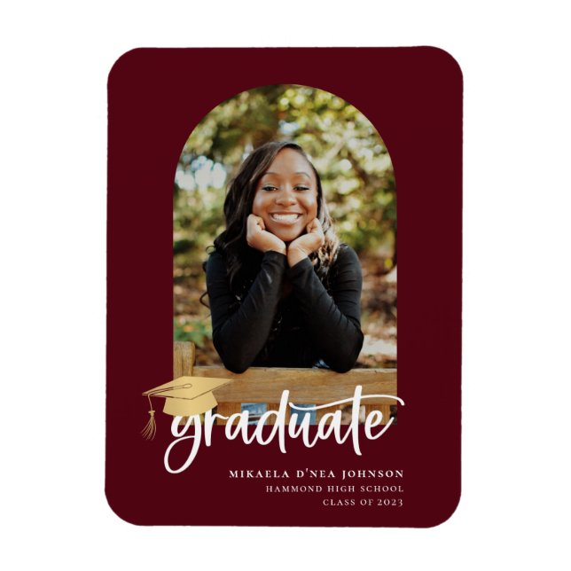 Magnet Flexible Faire-part photo Jouer Script Graduation (Vertical)