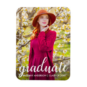 Magnet Flexible Faire-part photo moderne Pretty Graduation W