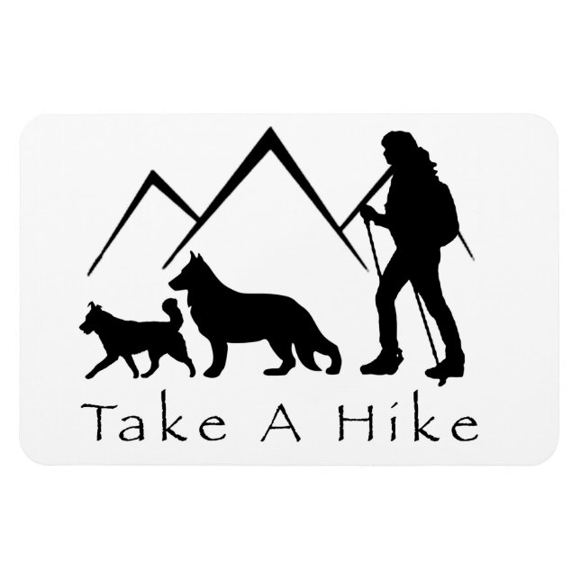 Magnet Flexible Faites une randonnée Magnet-allemand Shepherd/Husk (Horizontal)